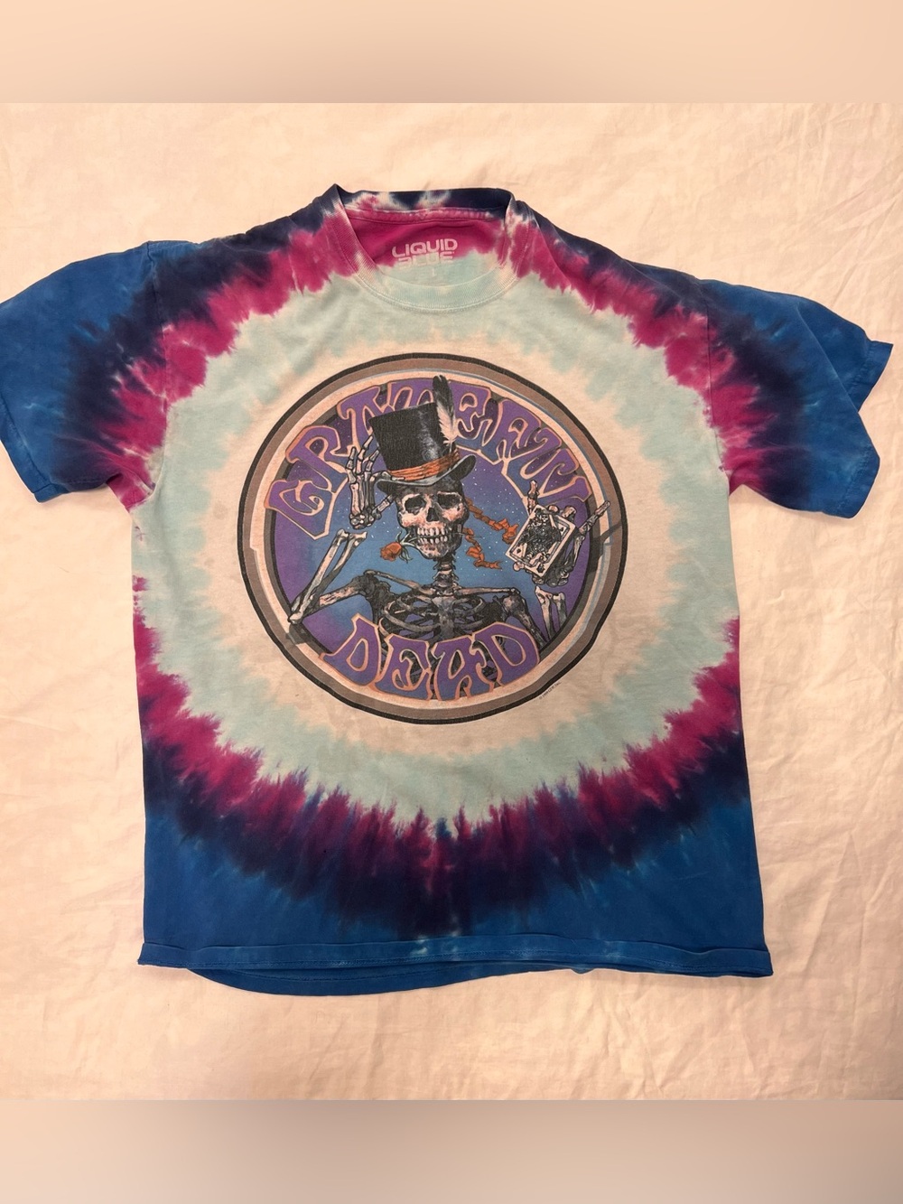 Grateful Dead - Vintage Liquid Blue - Queen of Spades shirt - 1999